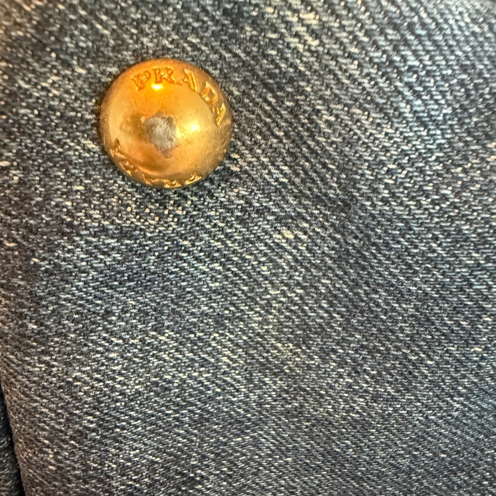 Prada Denim Logo Tote in Blue - Picture 11 of 12